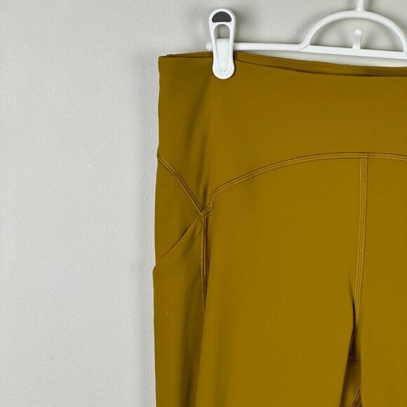 Lululemon 2021 Power Thru High Rise Leggings Gold Spice - Picture 4 of 12